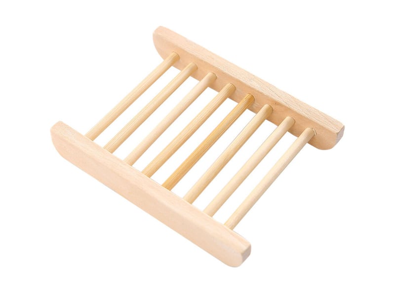  Bambou bois porte savons, 10pcs boîte à savon porte-savon écologique en bois de bambou naturel pour douche salle de bain cuisine éponge 12x1.8x9cm  - Conforama B