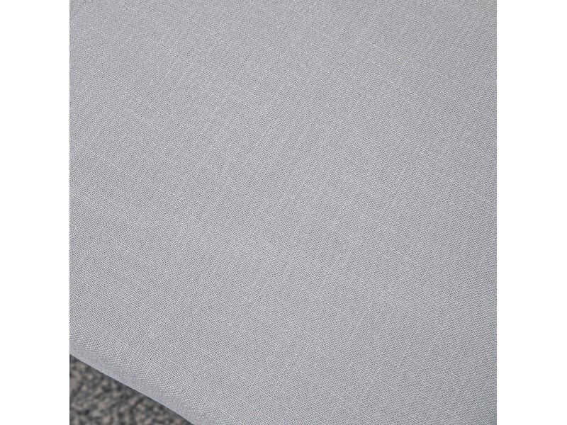  Banquette rembourrée 68 x 38 x 42 cm grise en polyester, pieds en bois, style campagne pour intérieur  - Conforama E