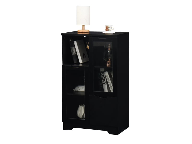  Lit superposé 90 x 200 cm et 140 x 200 cm, lits enfants avec armoire à chaussures, rangements, barrière de sécurité, échelle, certifié en747 blanc  - Conforama A