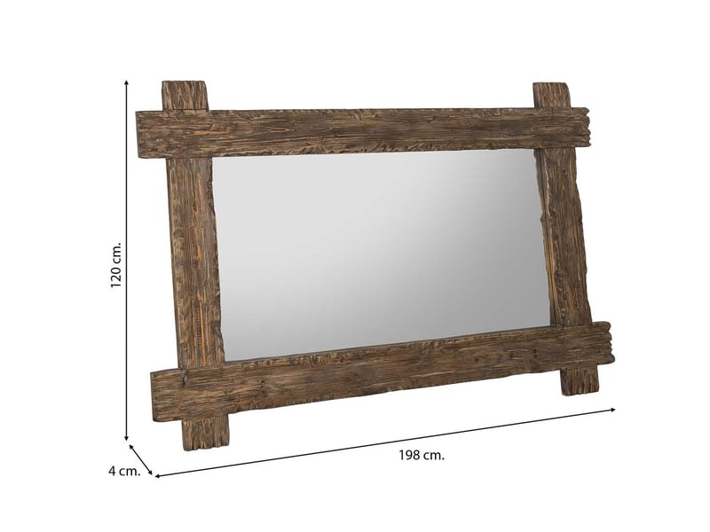  Miroir en bois marron 198x4x120 cm h  - Conforama C