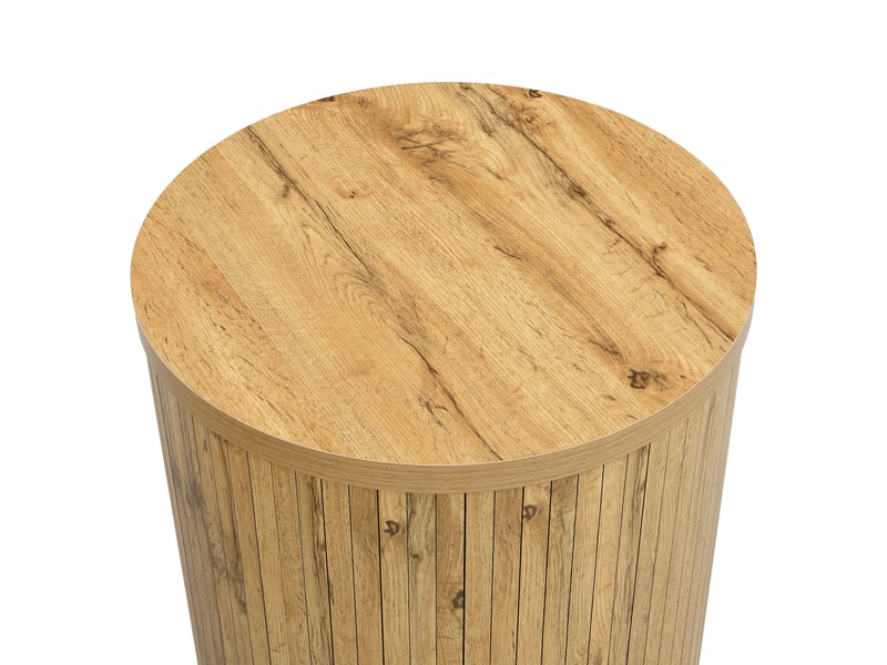  Lot de 2 tables basses rondes en mdf naturel – style nordique – ø75 et ø50 cm  - Conforama E