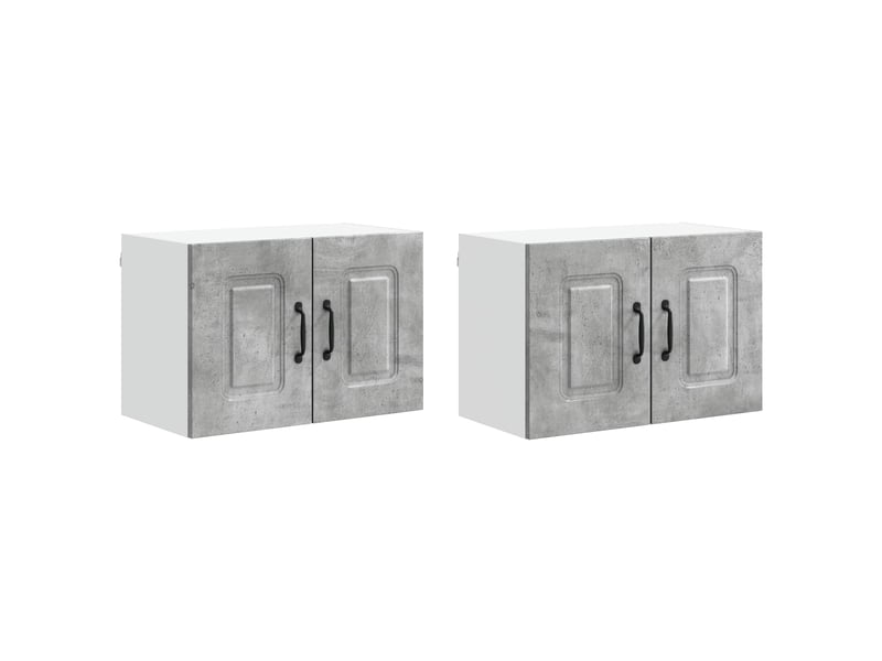  Meuble mural de cuisine | armoire de cuisine 2 pcs gris béton shl2077  - Conforama A