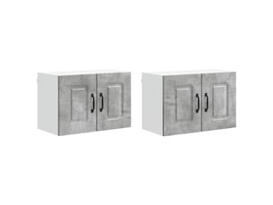 Meuble mural de cuisine | armoire de cuisine 2 pcs gris béton shl2077