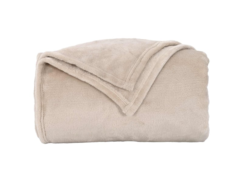 Couverture jetée de canapé 6 pcs beige 130x150 cm 2.98 kg polaire - Conforama E