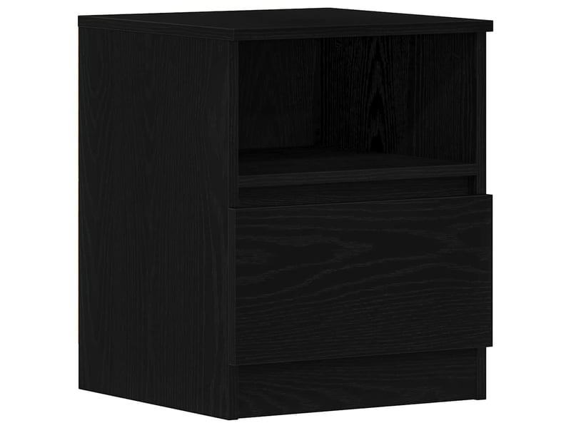 Table de chevet - cabinet de chevet - table de nuit 2 pièces chêne noir 40 x 40 x 50 cm - Conforama D