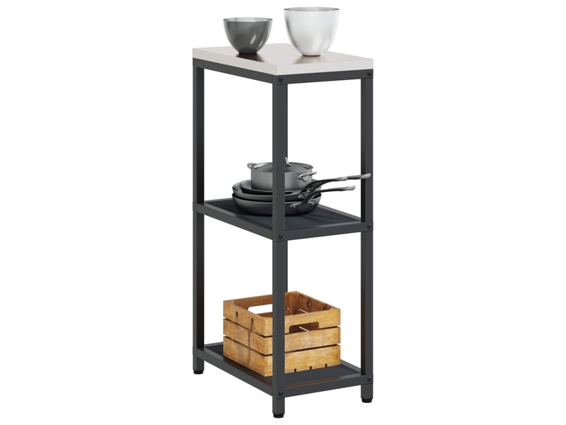Étagère de cuisine, étagère de rangement hattem anthracite 30x50x92cm acier - Conforama C