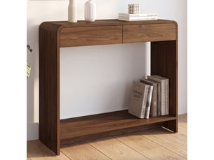 Console 2 tiroir(s) coloris bois clair ID MARKET