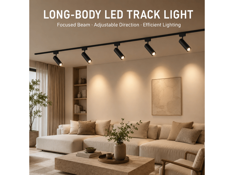  Lot de 4 spots sur rail led 20 w – boîtier blanc, blanc chaud ASLED-447 - Conforama D