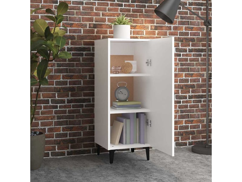  Buffet - bahut - meuble de rangement blanc 34,5x34x90 cm bois d'ingénierie  - Conforama C