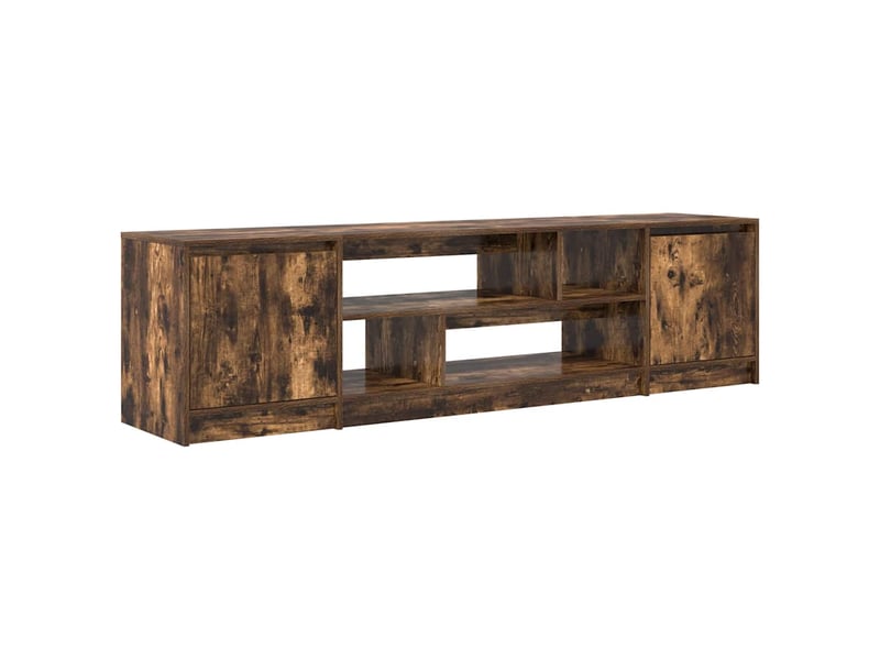  Meuble tv - banc tv - meuble de rangement chêne fumé 188,5x41x50 cm bois d'ingénierie  - Conforama A