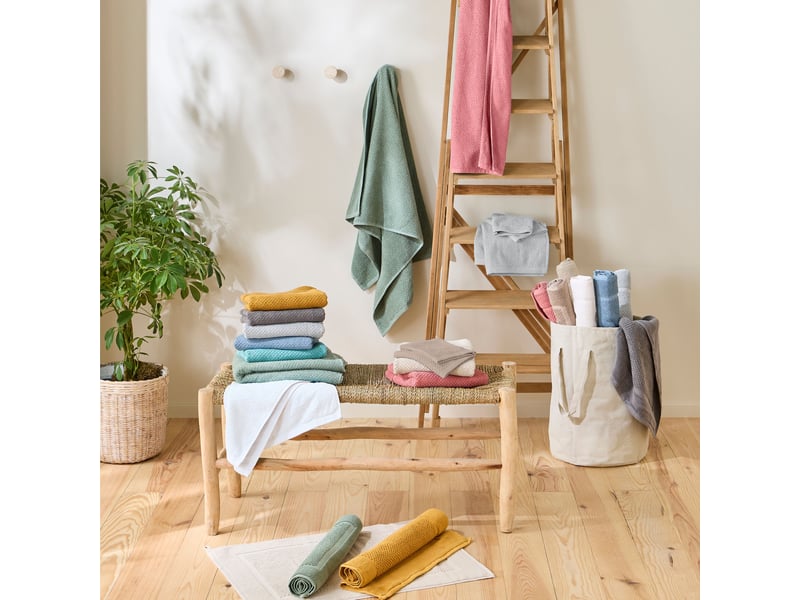  Lot serviette de bain 70x140 et serviette de toilette 50x90  - Conforama C
