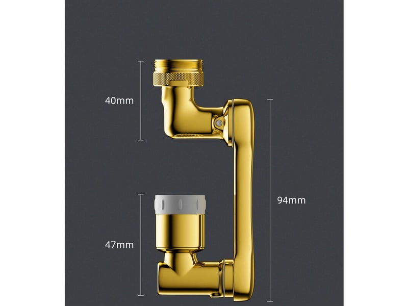 Accessoires d'extension de robinet, aérateur de robinet pivotant à 1080 °, bec mélangeur, 2 buses, aérateur universel - Conforama D
