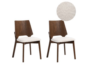 Lot de 2 chaises de salle à manger abee marronbeige clair