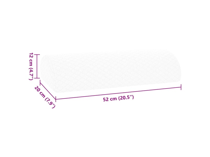 Coussin pour les jambes, oreiller 52 x 20 x 12 cm moyen blanc cf56578 - Conforama E