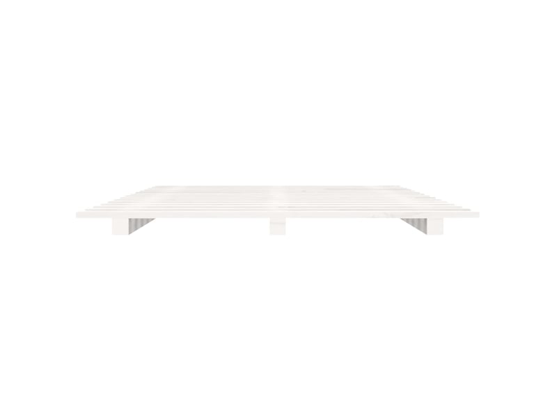  Lit double- lit adulte -  cadre de lit sans matelas blanc 135x190 cm bois de pin massif  - Conforama D