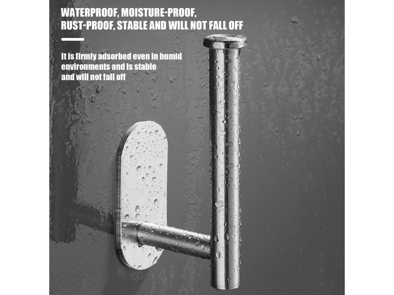  Porte-rouleau de toilette adhésif en acier inoxydable - support pour papier toilette sans percolation - accessoire de salle de bain moderne  - Conforama B