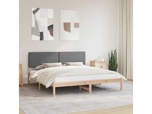 Lit 2 places 200x200 cm coloris gris