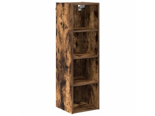 Meuble de rangement cuisine, armoire suspendue chêne fumé 30x29,5x100cm