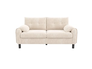 Canapé droit fixe <strong>KOMHTOM</strong> <strong></strong> 2 places Tissu beige