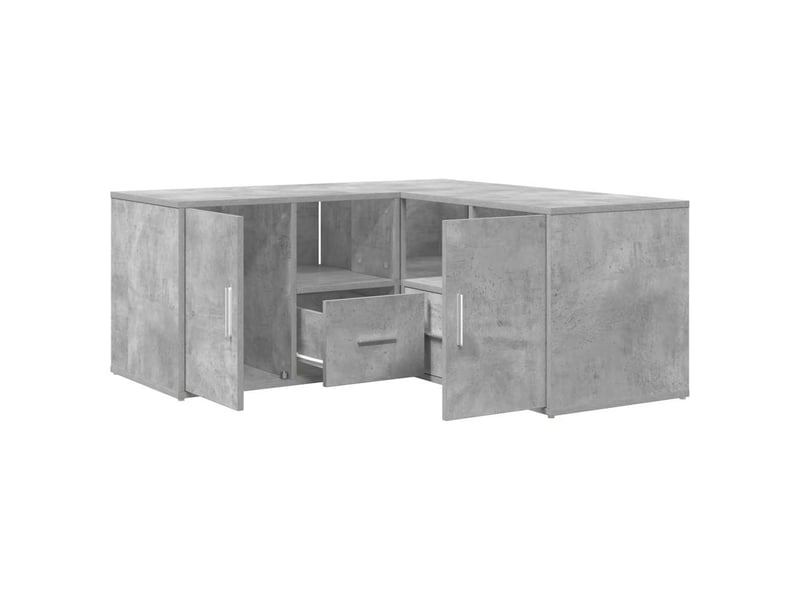  Armoire d'angle, armoire de rangement gris béton 160x40x45 cm bois d’ingénierie  - Conforama A