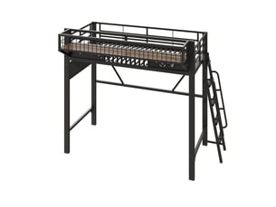 Lit mezzanine 90x200 cm SOGEU   coloris noir