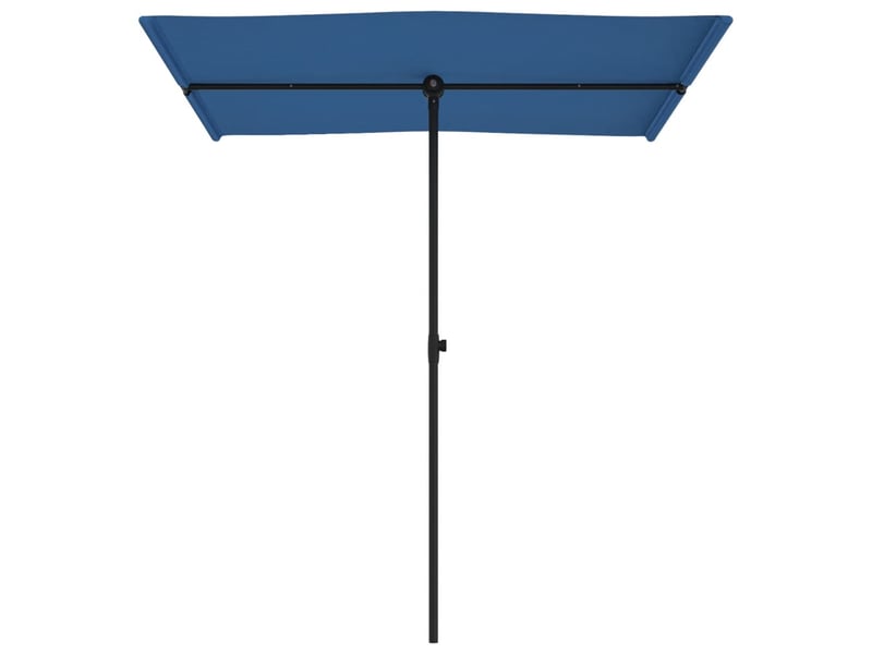  Parasol de jardin | parasol d'extérieur avec mât en aluminium 180x110 cm bleu azuré  - Conforama D