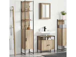 Ensemble de mobilier de salle de bain 3 pc chêne sonoma cf64370