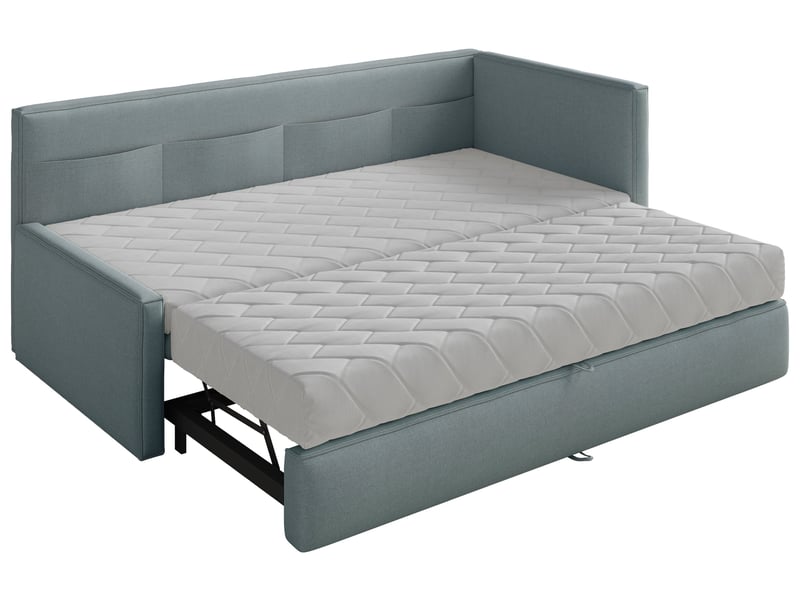  Selsey nesmi - lit rembourré - 90x200 cm - bleu Nesmi - Conforama E