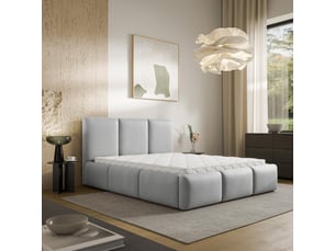 Lit coffre 140x200 cm <strong>MASSENO</strong>  <strong></strong> coloris gris