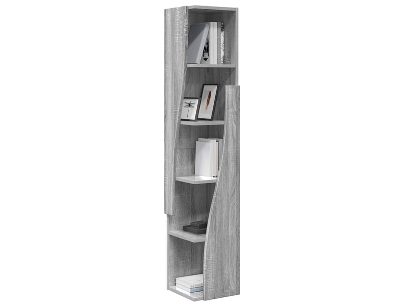  Meuble d'angle, meuble de rangement salon 27,5x27x140cm bois d'ingénierie gris sonoma  - Conforama C