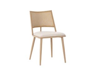 Lot de chaises assise pu chaise repas assise en pu dossier en rotin coloris beige lot de 6