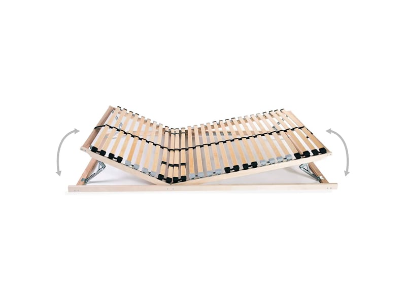  Lit simple- lit adulte -  sommier à lattes sans matelas avec 28 lattes 7 zones 80x200 cm  - Conforama A