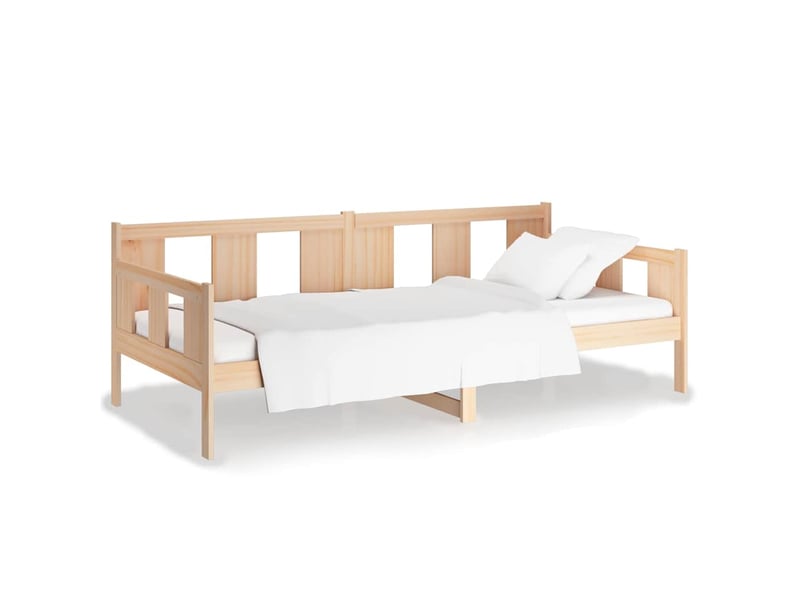  Lit simple- lit adulte -  lit de jour sans matelas bois de pin massif 80x200 cm  - Conforama A
