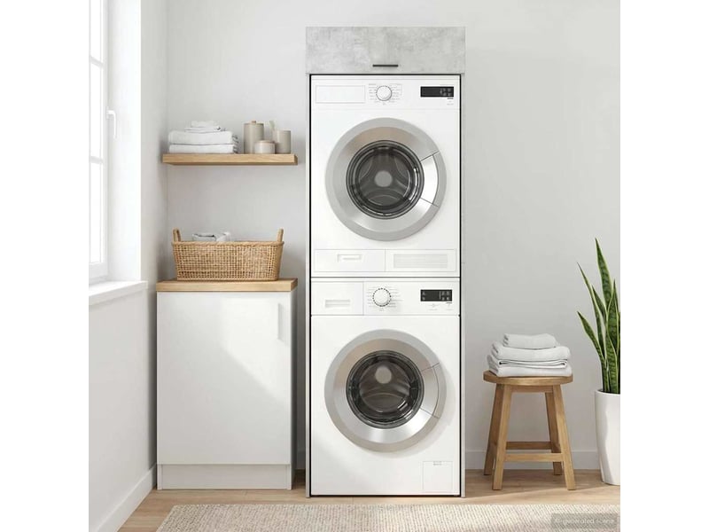  Armoire pour machine à laver béton 67,5x68x200 cm  - Conforama D