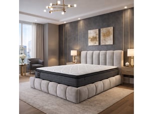 Ensemble matelas et sommier 180x200 cm Ressorts+latex+mémoire forme <strong>Sampur</strong> <strong>PREMIUM</strong> soutien Medium épaisseur 29 cm