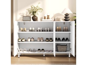Meuble à chaussures 10 paire(s)  <strong></strong>  <strong></strong> coloris blanc