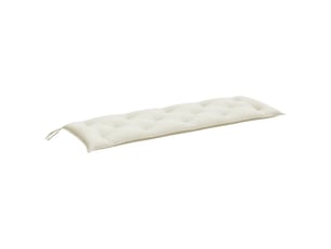 Coussin de banc de jardin, coussin d'assise crème mélangé 150x50x7 cm tissu cf52719