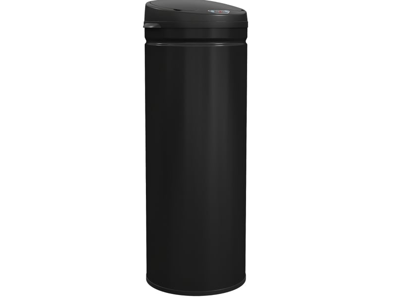  Poubelle à capteur tcqpz 50 l sans contact fermeture douce acier inoxydable noir 30,5 x 30,5 x 85 cm  - Conforama A