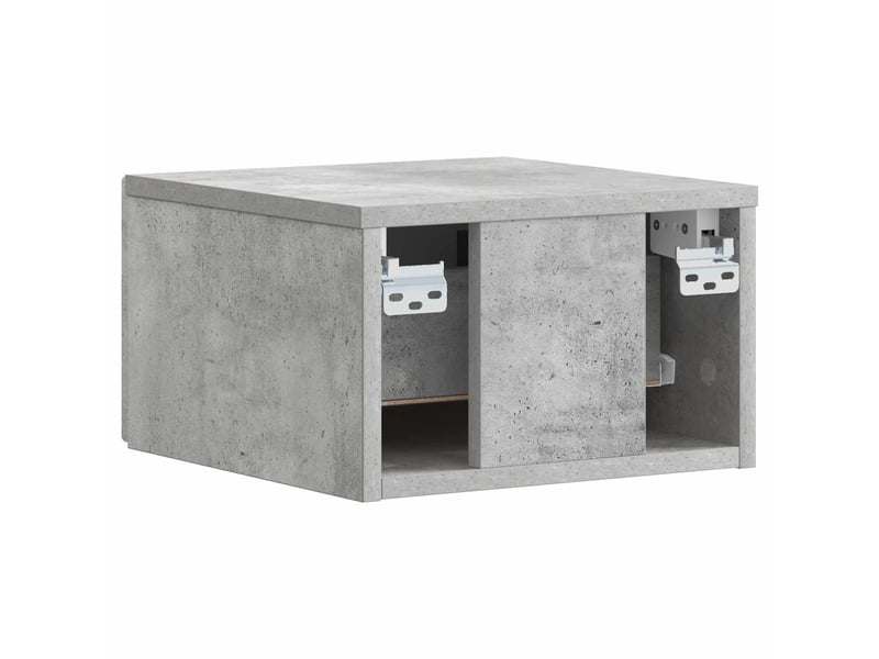 Table de chevet - cabinet de chevet - table de nuit mural gris béton 49 x 34,5 x 20 cm  - Conforama E