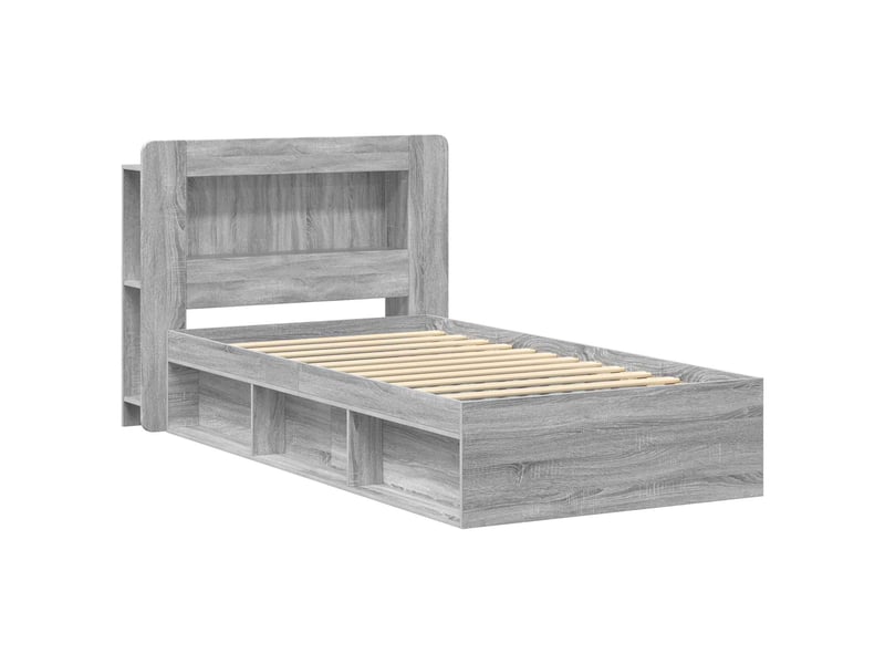  Lit simple- lit adulte -  cadre de lit avec rangement sonoma gris 100 x 200 cm  - Conforama B