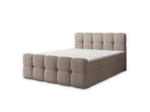 Lit avec rangement 180x200 cm <strong>MASSENO</strong> <strong></strong> coloris beige