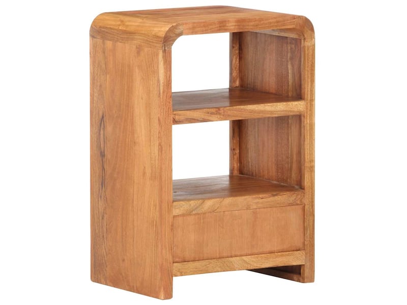 Table de chevet - cabinet de chevet - table de nuit 40x30x60 cm bois acacia massif et finition miel  - Conforama D