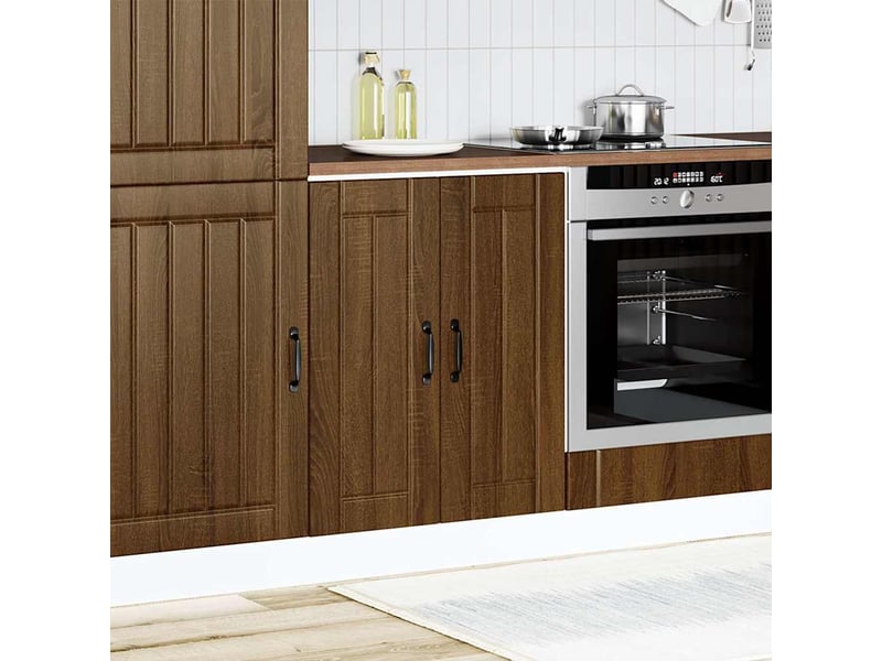  Meuble de cuisine, meuble de base de lavabo chêne marron bois d'ingénierie shl5899  - Conforama A