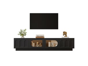 Meuble tv coloris noir 200 cm <strong>MODFU</strong>  <strong></strong>
