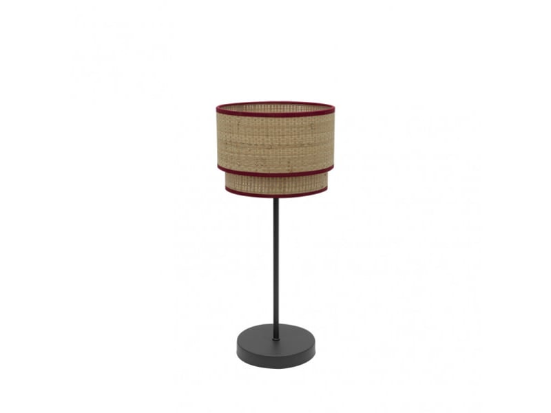  Lampe à poser fabrilamp roque e14 coloris naturelrouge 41 x 18 x 18 cm 172871007 - Conforama A