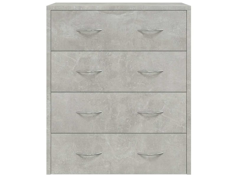  Buffet - bahut - meuble de rangement avec 4 tiroirs 60x30,5x71 cm gris béton  - Conforama D