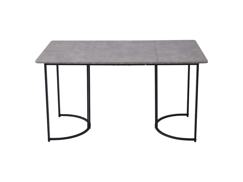  Table de salle à manger rectangulaire en mdf avec pieds réglables 140×80×75 cm gris  - Conforama C