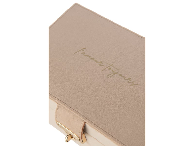  Boîte à bijoux à compartiments oto 21cm beige  - Conforama E