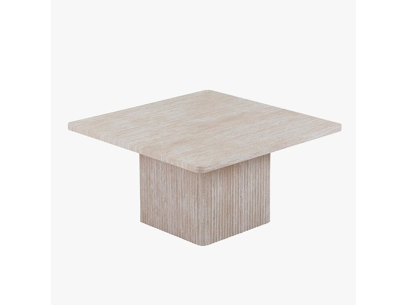  Lot de 2 tables basses carrées couleur travertin  - Conforama E