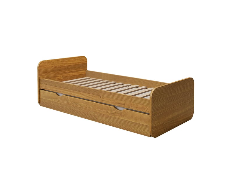  Lit gigogne 90x190 cm lupin  noisette Lupin - Conforama A
